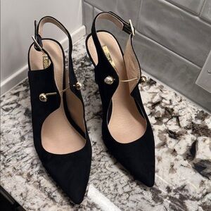 Louise et Cie Black Heels with Gold Details